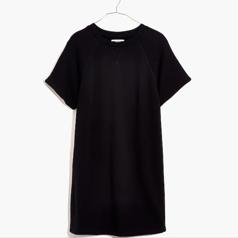 Madewell Sweatshirt Tee Dress True‎ Black Oversized Women's Small Organic Cotton